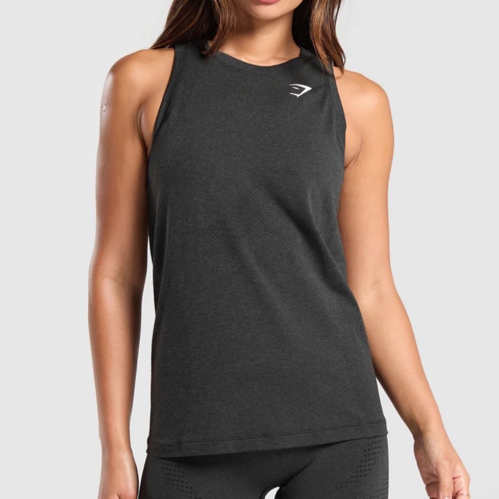 Gymshark Vital Seamless 2.0 Light Tank - Black Marl
